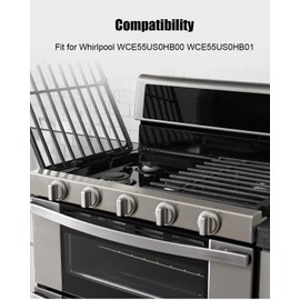 W11418244 Range Knob Compatible with Whirlpool WCE55US0HB00 WCE77US0HS01 WCE77US6HB00, Gas Stove Surface Burner Control Knob Replace W11130627 W11222054, Silver, 4 Pcs