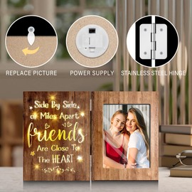 Best Friend Photo Frame Gifts for Women Men, Light Up Photo Frame Best Friends Bestie Friendship Gifts for Women Gifts for Best Friend Women, 6x4 inch Picture Frame Best Friend Christmas Birthday Gift