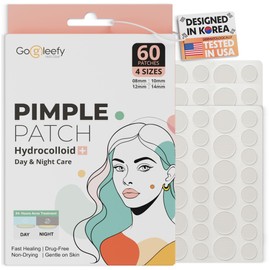 GoGleefy Pimple Patches for Face – Day & Night Acne Patches for Fast Healing, Skin Clarity – Invisible Hydrocolloid Patches, Waterproof Spot Treatment – All Skin Types Zit Patches of 60/120/180