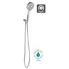 Modern 6-Spray Handheld Showerhead Kit with Pause Feature in Chrome