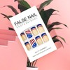 Press on Nails Square Short Independence Day 24Pcs Glossy Full