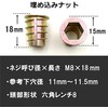 (TUISKU) Table Leg Corner Hardware Bolts Embedded Nuts Flange Nuts