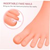 Healeved Nail Art Practice Foot Model Manicure Training Aid Short