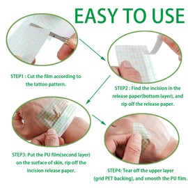 Flatoedu Tattoo Aftercare Bandage Roll 6" x 2 Yard - Waterproof Transparent Film for Tattoo Initial Healing and Skin Repair Adhesive Tattoo Supply Wrap