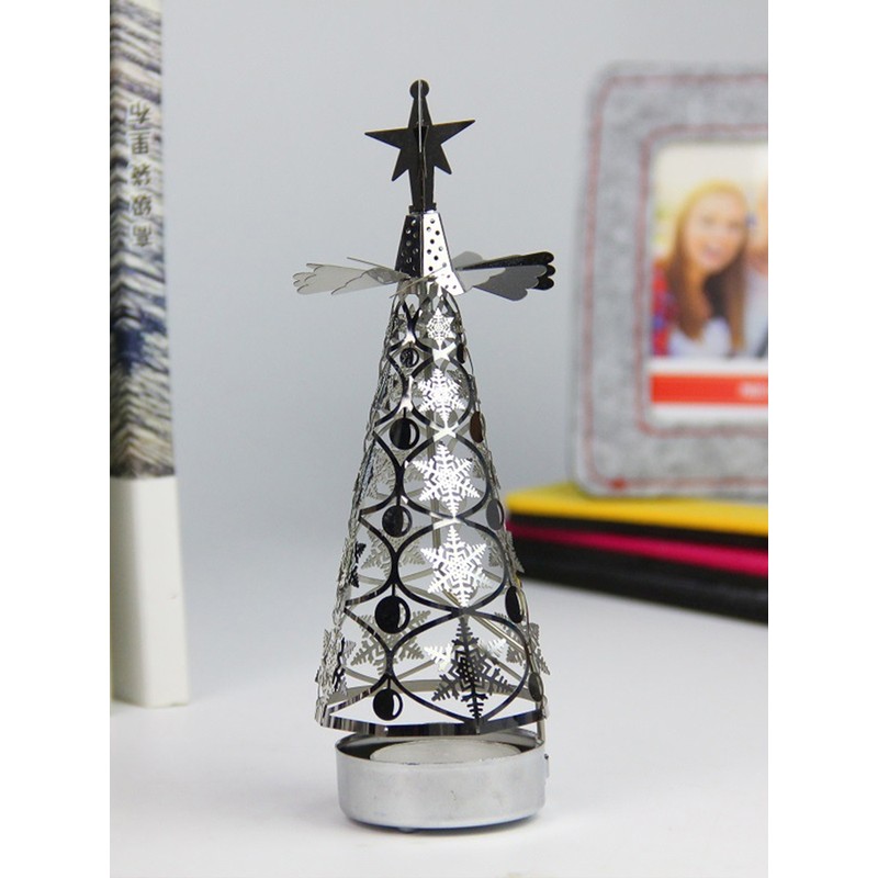 Christmas Aromatherapy Candle Hot Tree Revolving Candle Holder Walking Light