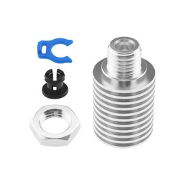 Create idea Extruder Heatsink 1.75 mm Compatible with E3D V6 Hotends 3D Printer Aluminium Heatsink with Pipe Clamp and Collets Clip