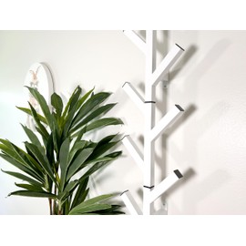Premium Racks Coat Rack & Hat Rack – Modern Design – Wall Mounted – Stylish – (White)