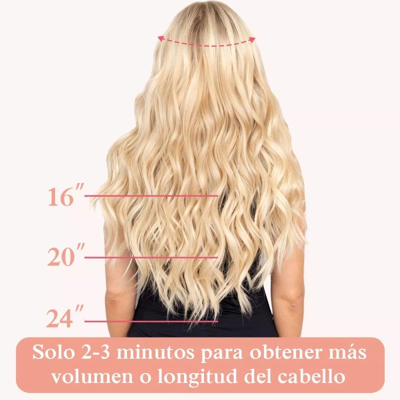 Xbwig Extensiones De Cabello De Alambre Invisible De 22 Pulgadas