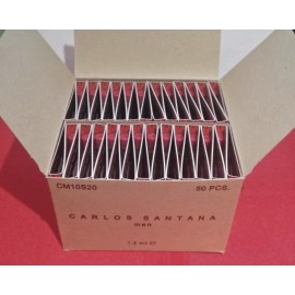 Carlos Lot Of 50 RARE Carlos Santana Men's .05 Cologne Splash Vials Brand New On Card