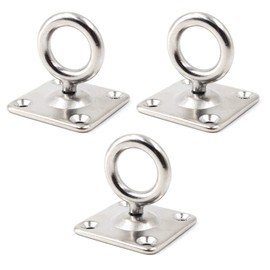 M8 Swivel Ceiling Mount Hook Heavy Duty 304 Stainless Steel for Yoga Swing Boat Rigging Marine Deck Hardware(3 Pieces)