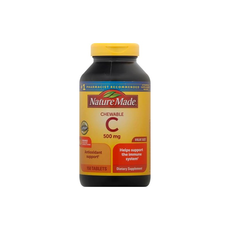 Nature Made Chewable Vitamin C 500 mg, Dietary Supplement for