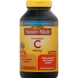 Nature Made Chewable Vitamin C 500 mg, Dietary Supplement for Immune Support, 150 Tablets, 150 Day Supply (Pack of 2)