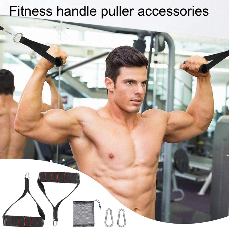 Workout Handles, Replacement Exercise Band Handles - Cable Grips Attachments,