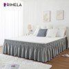 RIMELA Grey Bed Valance Sheet King Elasticized Bed Skirt Easy