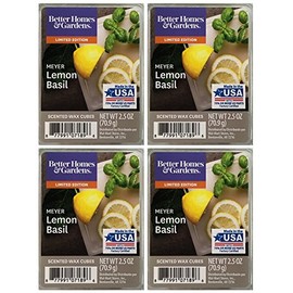 Better Homes and Gardens Meyer Lemon Basil Scented Wax Cubes - 4-Pack