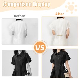 Frutain 3 Pcs Flower Dress Cinch Clip with Rhinestone to Hold Sweater Together Shawl Cardigan Collar Clip to Tighten Dress Pant Waist Tightener