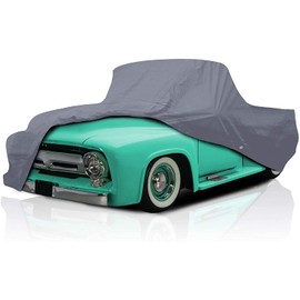CARDIZ 5 Layer Car Cover – for Ford F-100 1956 2-Door Regular Cab Pickup Long Bed Semi Custom Fit Waterproof Full Coverage All Weather Windproof Scratch Resistant Outdoor Automobile
