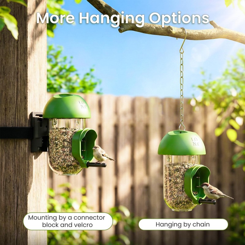 LONA Bird Feeders for Outdoors 2 Pack, Tube Birds Feeder
