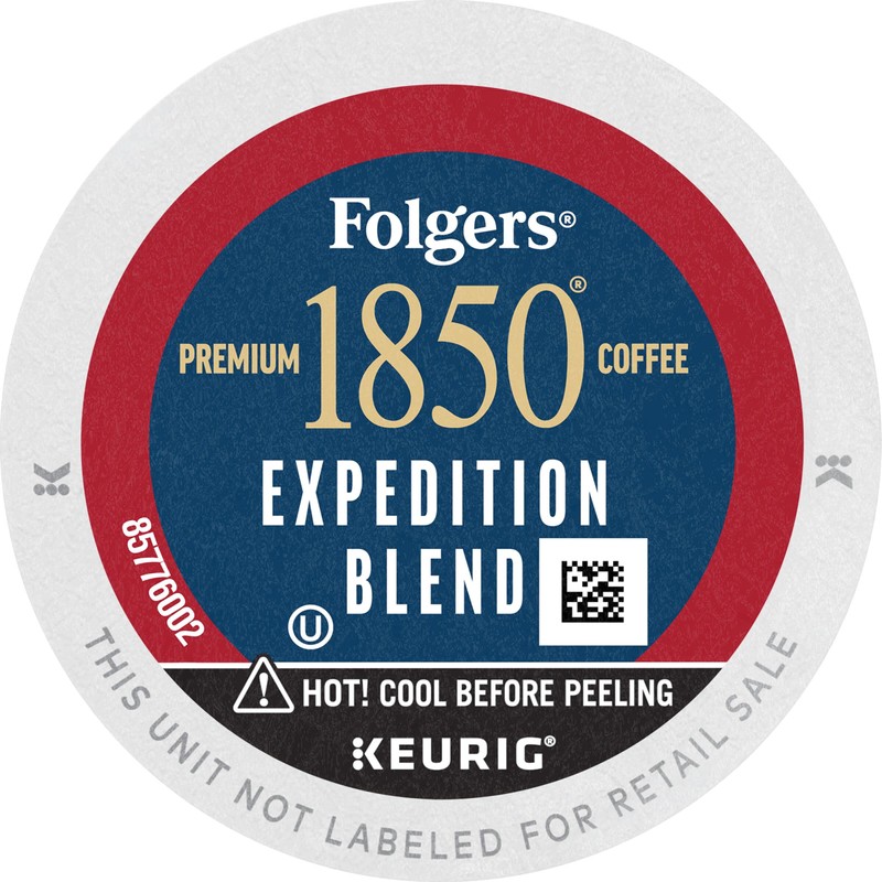 Folgers 1850 Expedition Blend Medium Roast Coffee, 60 Keurig K-Cup