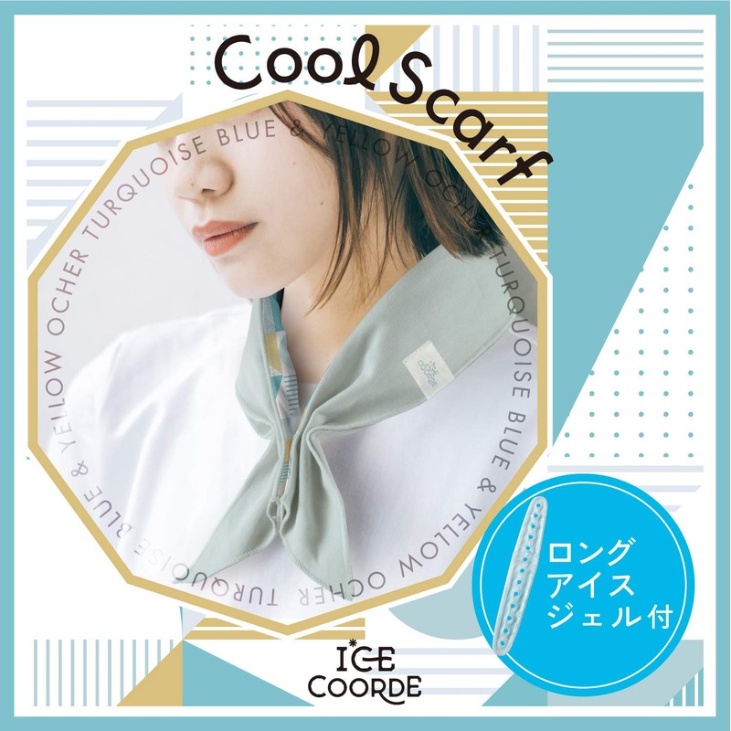 Elecom HCC-SC21BU Cool Scarf, Contact Cool, Heat Prevention Goods, Ice