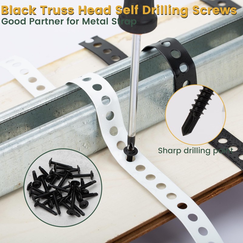 White Metal Strap with Holes 3/4 Inch×33-Feet Perforated Hanger Strap