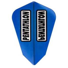 US Darts Pentathlon Blue Fantail Dart Flights - 3 Sets (9 Flights) - 100 Micro (Ex-Tough)