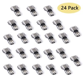 24 Pack Wire Connectors,Kalolary 2 Pin 3 Way Wire Connector Low Voltage Universal Compact T Tap Wire Connectors, 20-24AWG Electrical Wire Connection Self-Stripping Quick Splice
