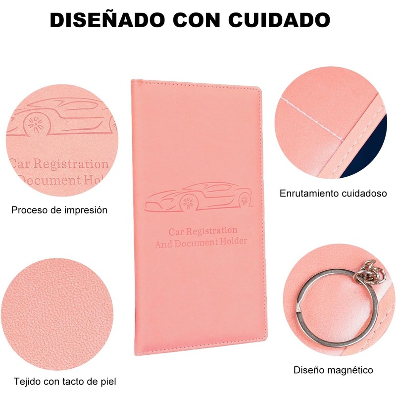 Soporte para Registro y Seguro de Automóvil, Organizador de Guantera