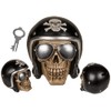 Biker Skull Money Box 16 x 13 cm