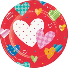 Trendware Vivacious Valentine Dinner Plates, 24 Count