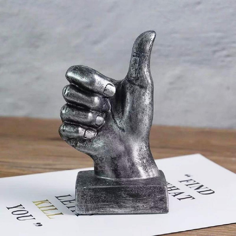 LEPENDOR Hand Sculpture Decor Finger Statue Resin Desk Decorations for