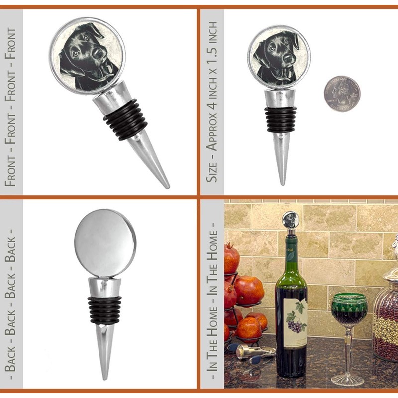 Black Lab Dog Puppy Wine Stopper
