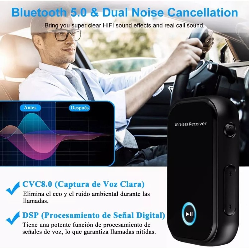 Zakulu Receptor Y Transmisor Bluetooth V5.0 De Audio