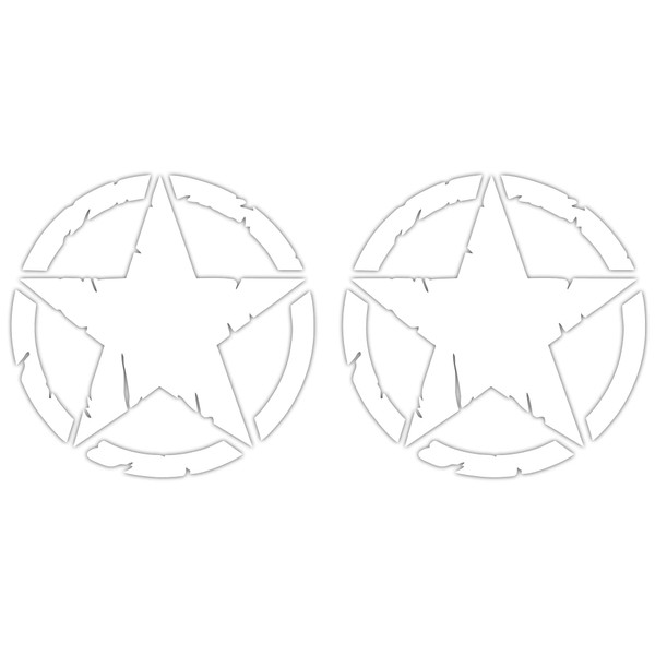 GamesMonkey Destroyed Military Star Aufkleber US Army C Shapes Kit