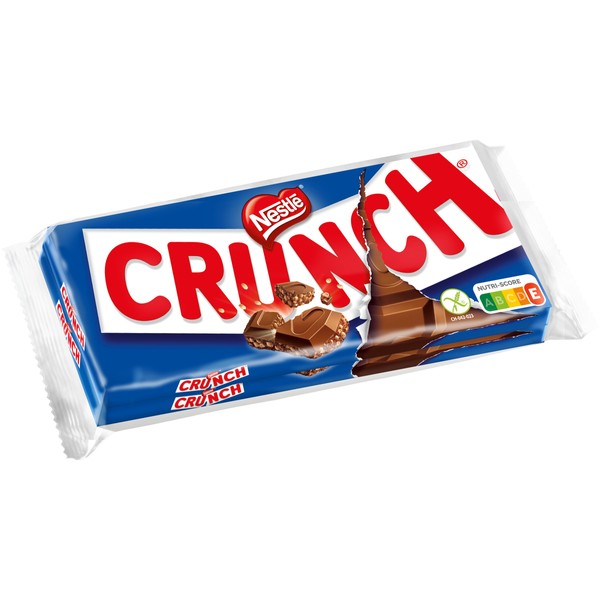 Nestlé Crunch Milk and Cereal Chocolate - 2 Tablets of 100 g