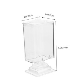 Gatuida Transparent Cotton Pad Holder Dispenser with Dustproof Base High Stand Nail Wipes Storage Box Makeup Remover Pad Organizer for Vanity Compact Space Saving Design