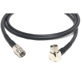 15 Foot Canare 75 Ohm F-Type Male to Male Right Angle Belden 1694A RG6 Broadcast 4K Satellite Coaxial CL2 Cables by Custom Cable Connection