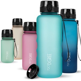 720°DGREE Water Bottle 1.5l “uberBottle“ softTouch +Sieve - BPA-Free, Leakproof, Reusable Drinking Bottle - XL Sports Bottle for all Day Hydration, Gym, Fitness, Office, University, Hiking, Travel