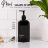 Heartland Lettering Manhattan Collection, Black Shower Dispenser Bottles with Glossy