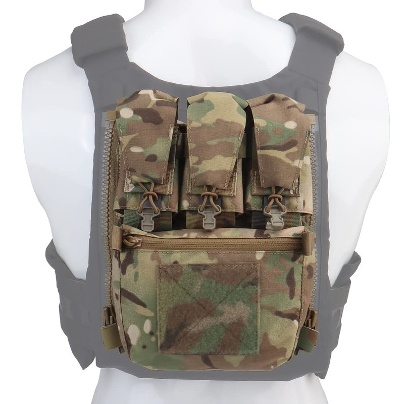 MOLLE Back Panel Banger Zipper on Pouch Triple Mag Holder
