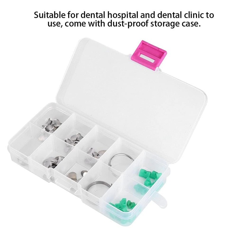 100 unids/caja de kits dentales, matrices dentales, matrices contorneadas seccionales