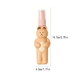 zaoalife Cute Bear Travel Spray Bottle Set Refillable Containers with Waterproof Storage Bag Silicone Squeeze Bottle Silicone Travel Bottles for Travel