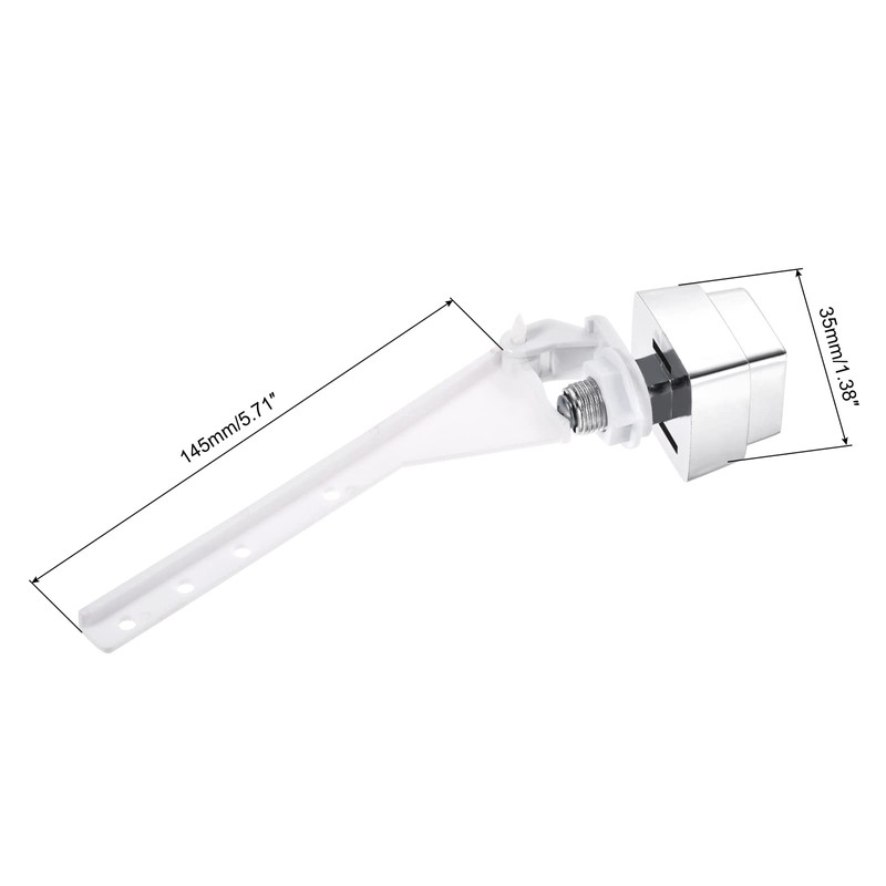 uxcell Toilet Flush Lever Handle, Push Button Toilet Tank Handle
