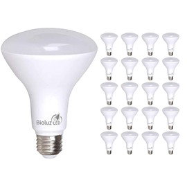 Bioluz LED 20 Pack BR30 LED Bulbs, Indoor Flood Lights 90+ CRI 65W Equivalent uses 7.5W 3000K Soft White 650 Lumens, E26 Base Dimmable Instant On Interior Home UL Listed FCC RoAS Title 20 Certified