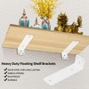 Pack of 4 Shelf Brackets, White, 200 mm Shelf Wall