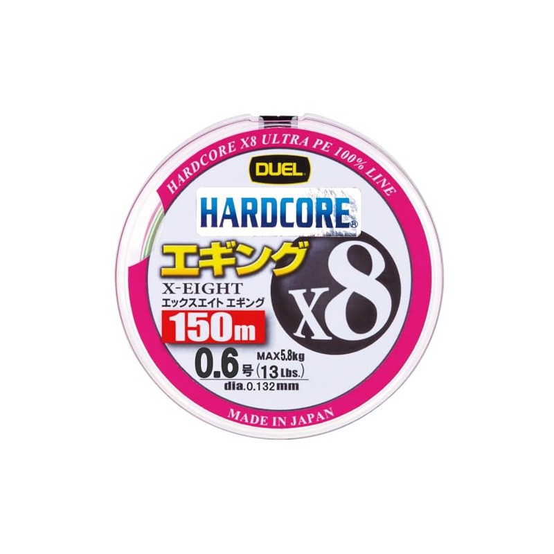 Duel H3303 PE Line Fishing Line Hardcore X8 Egging, 0.6