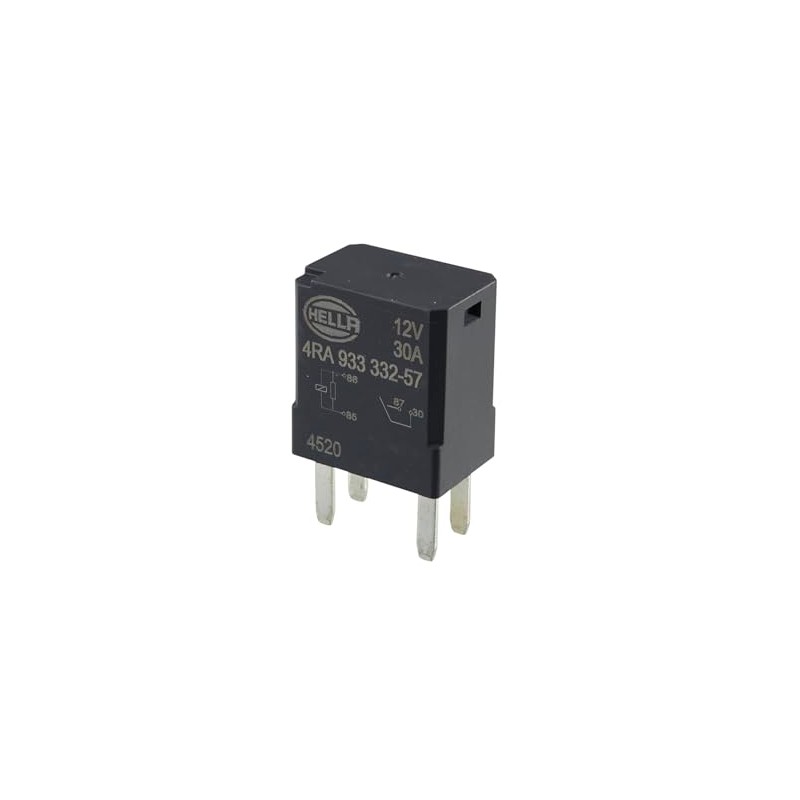 HELLA 933332571 Relay, Main Current - 12V - 4-pin Connector