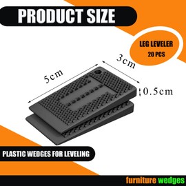 20 Pcs furniture wedges, felt pads for furniture feet furniture wedges levellers Table Leveling Spacers Set pads for furniture feet chair leg pads furniture pads wedges for levelling Table Leg Leveler