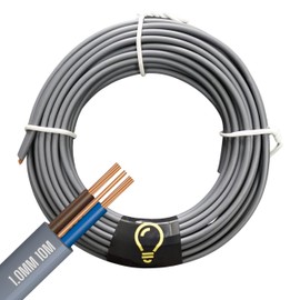 SHPELEC® Electrical Grey Twin and Earth 6242YH Cable - 1.0mm Lighting LED Twin and Earth 6242YH Cable - All Lengths (5m, 10m, 15m & 20m)) (1.0mm 10m)