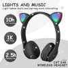 AXFEE Children's Headphones, Bluetooth, Girls' Cat Ear Headphones, Over-Ear with